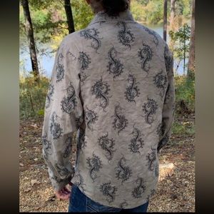 Pop Icon Long Sleeve Button Down